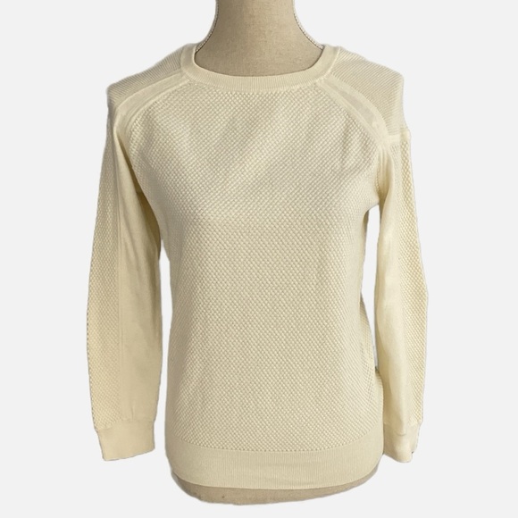 Marc by Marc Jacobs Sweater Crewneck Waffle Knit Size XS Antique White Neutral - Picture 1 of 11